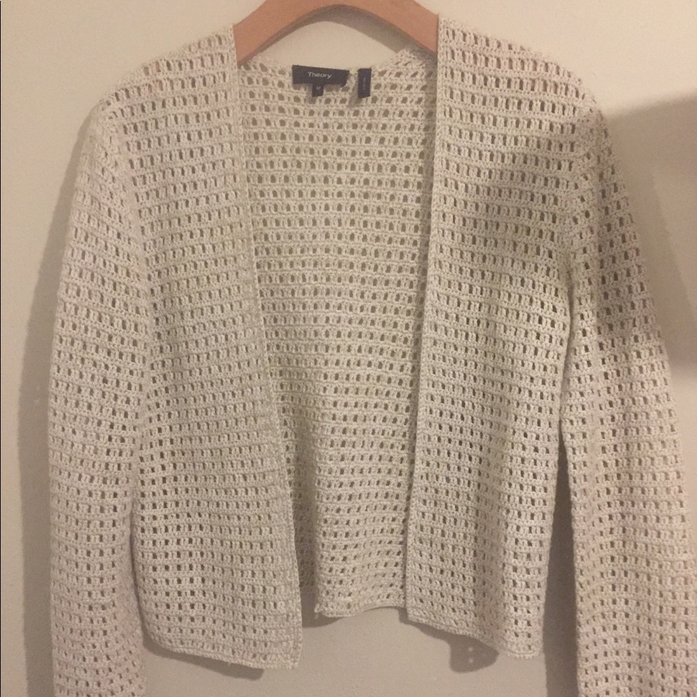 Theory medium crochet cardigan